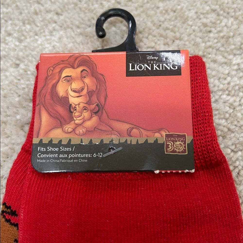Novelty Crew Socks - Simba of The Lion King New One Size Fits Most - Picture 2 of 7